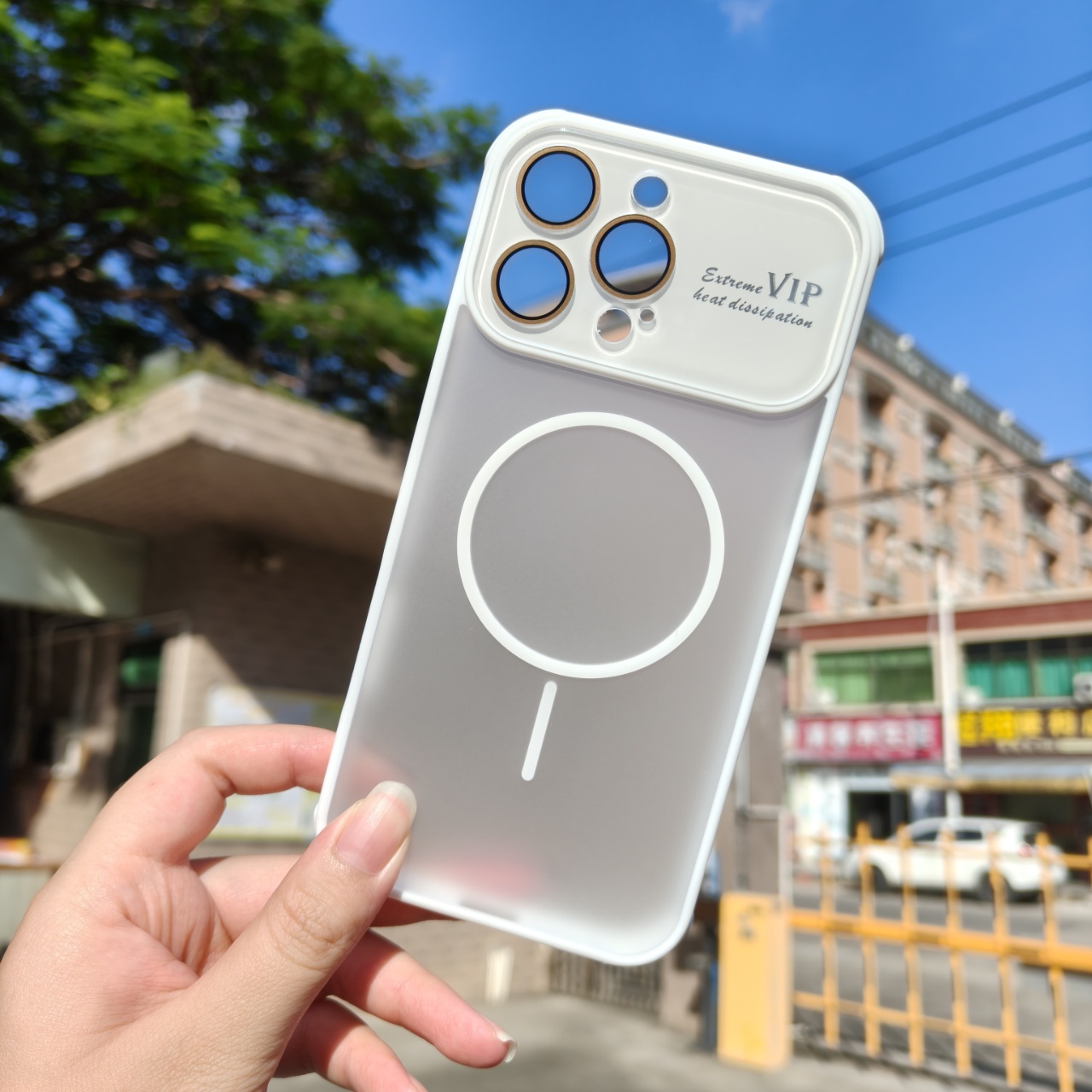 360° All Round Heat Dissipation Transparent Magnetic Anti Drop Acrylic Phone Case for Iphone 15 16 17 Pro Max Protective Case