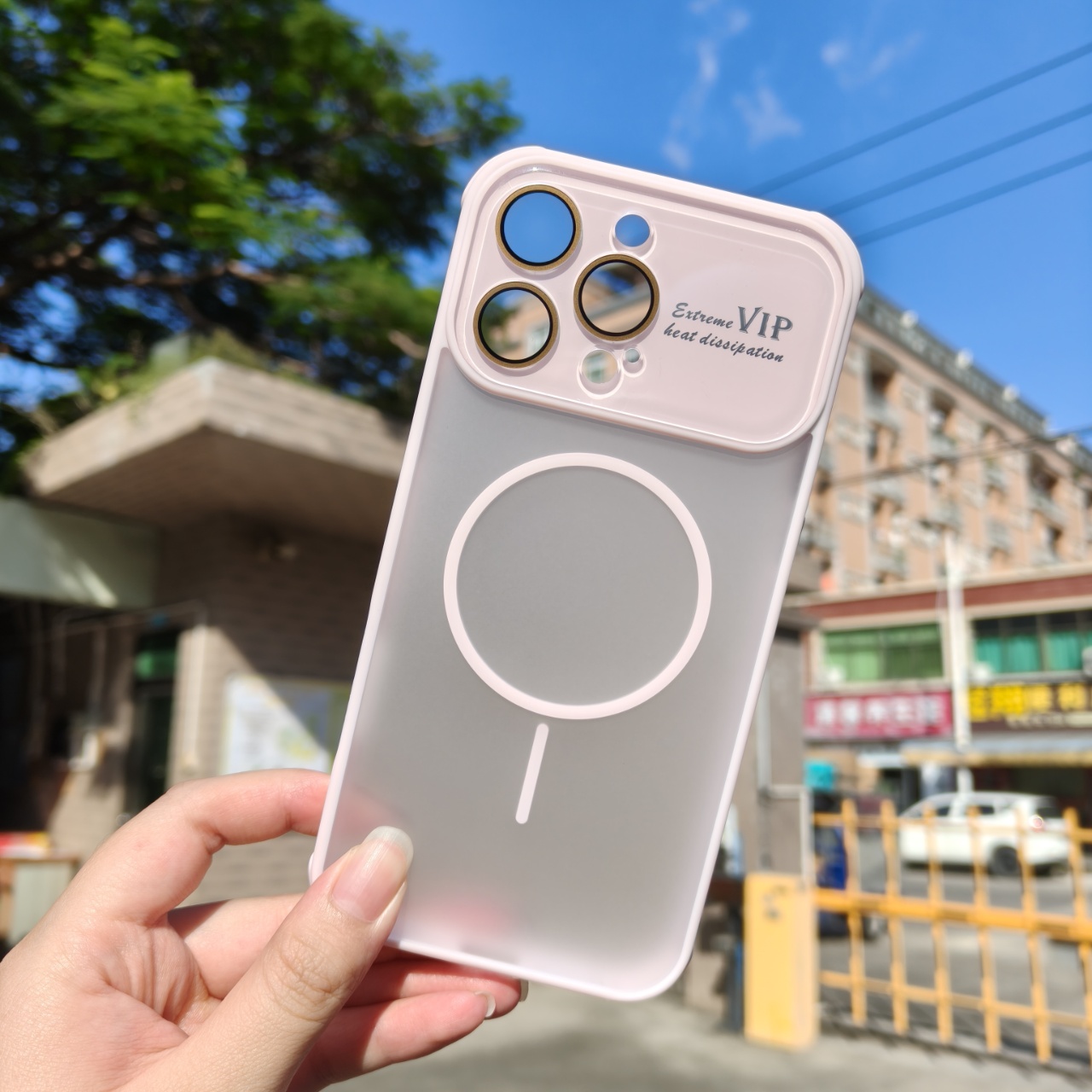 360° All Round Heat Dissipation Transparent Magnetic Anti Drop Acrylic Phone Case for Iphone 15 16 17 Pro Max Protective Case