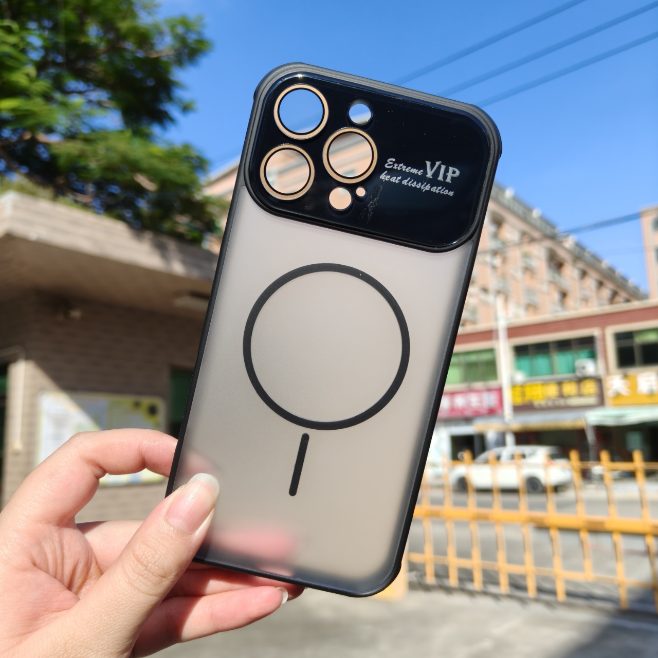 360° All Round Heat Dissipation Transparent Magnetic Anti Drop Acrylic Phone Case for Iphone 15 16 17 Pro Max Protective Case