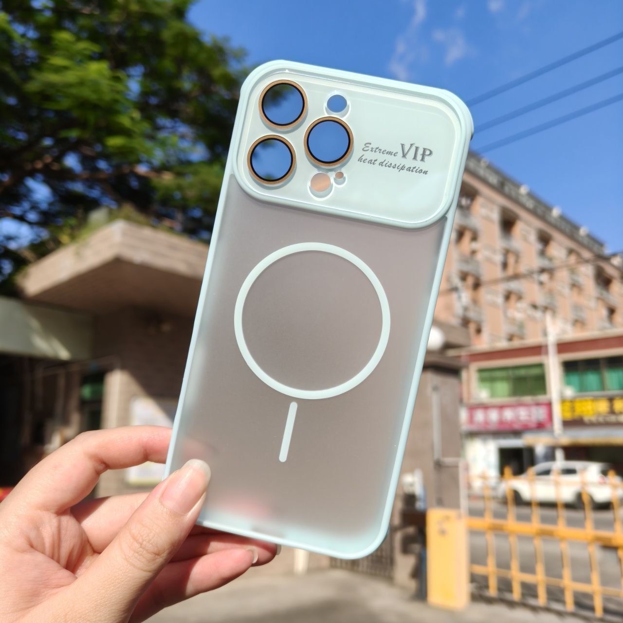 360° All Round Heat Dissipation Transparent Magnetic Anti Drop Acrylic Phone Case for Iphone 15 16 17 Pro Max Protective Case