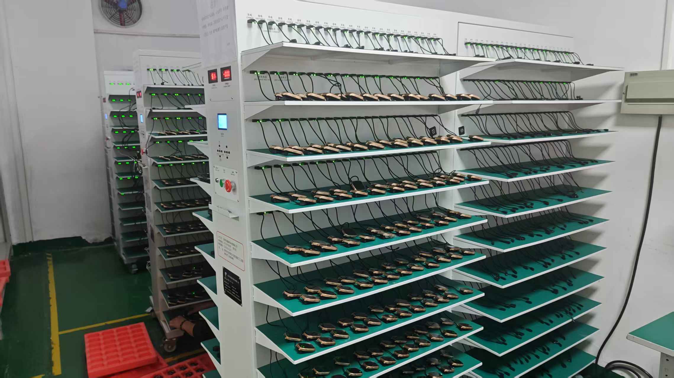 Aging rack for full batch burn in testing