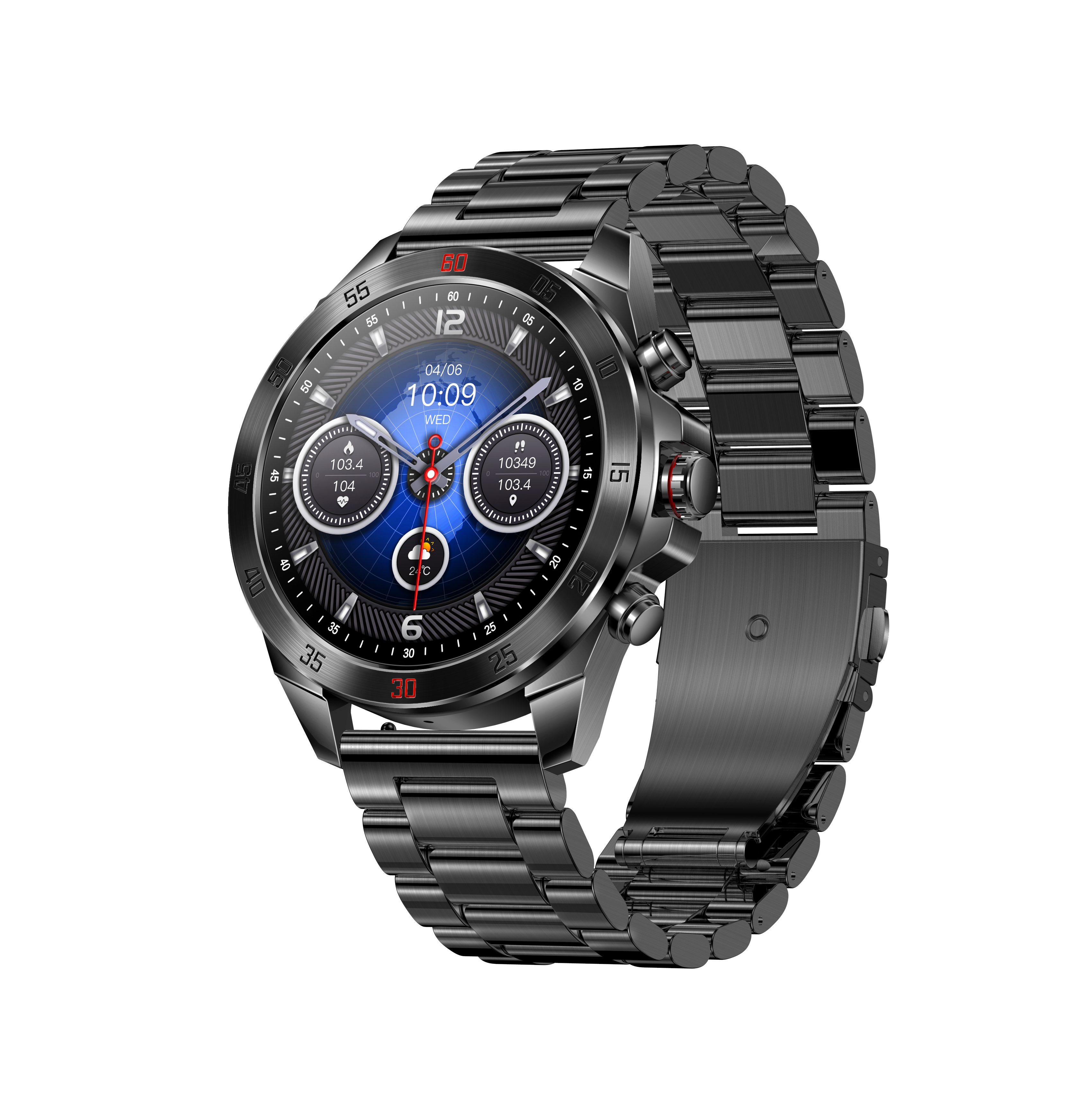 NX16 Fashion Smart Watch New Model Heart Rate Monitor IOS Sport Tracker Pedometer Stainless Steel Band AMOLED Screen IP68