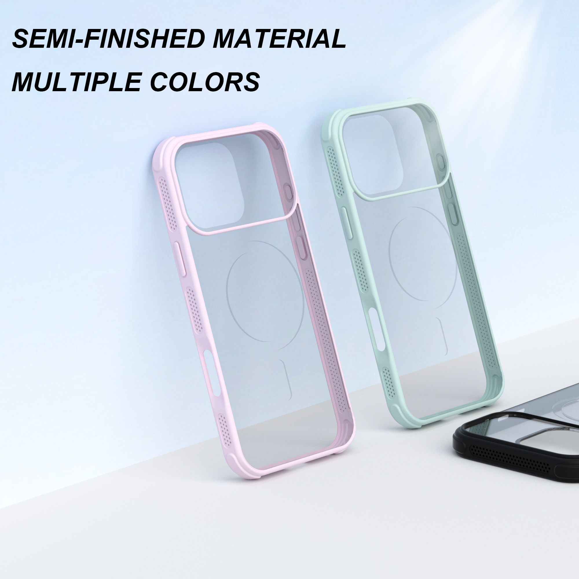 OEM ODM Custom Mobile Phone Case for Iphone Original Source Factory Acrylic TPU Frame Protective Case Semi Finished Material