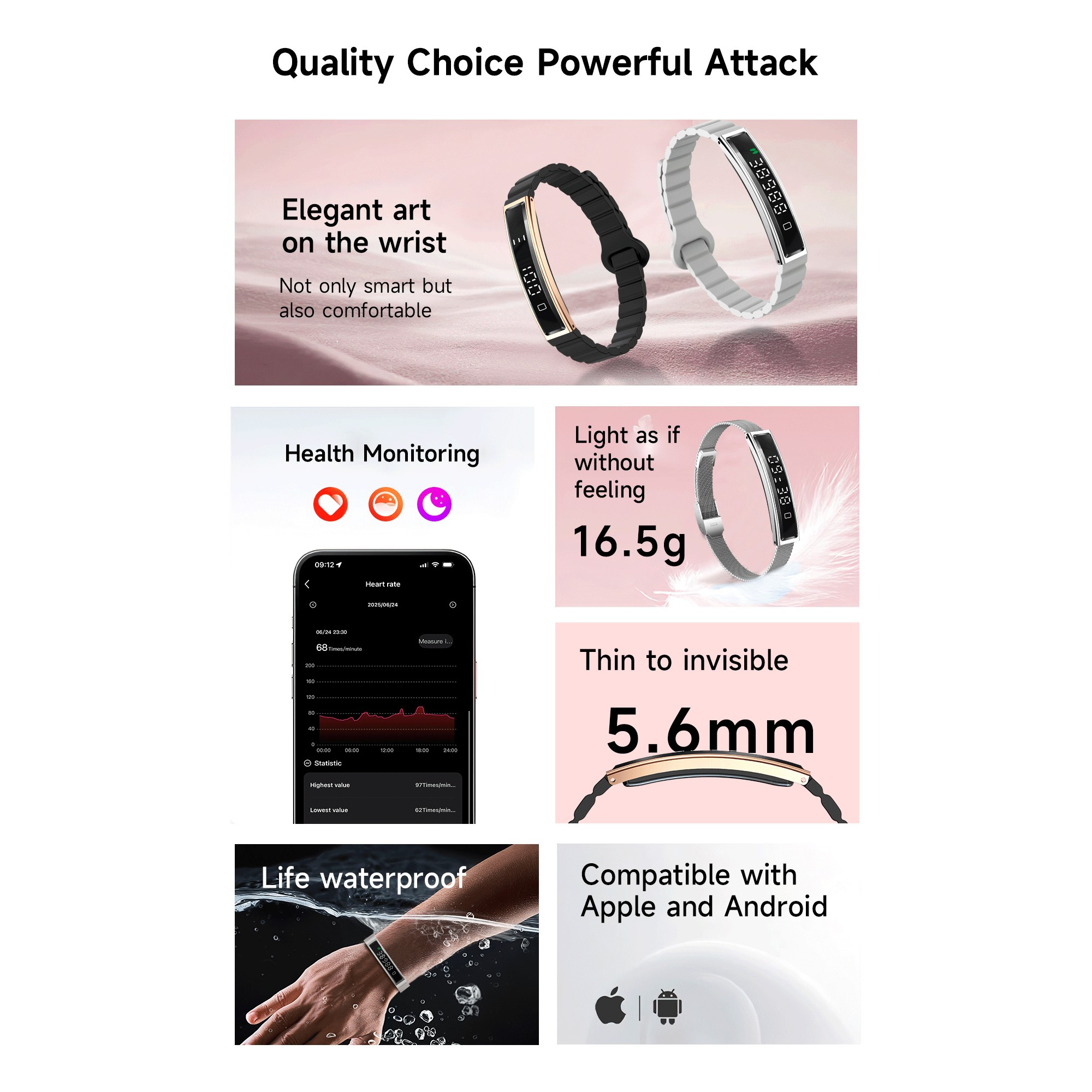 B3 Smart Bracelet 5.6mm Ultra Thin Female Physiological Cycle Heart Rate SpO2 Sleep Monitor Women Fitness Tracker Smart Band