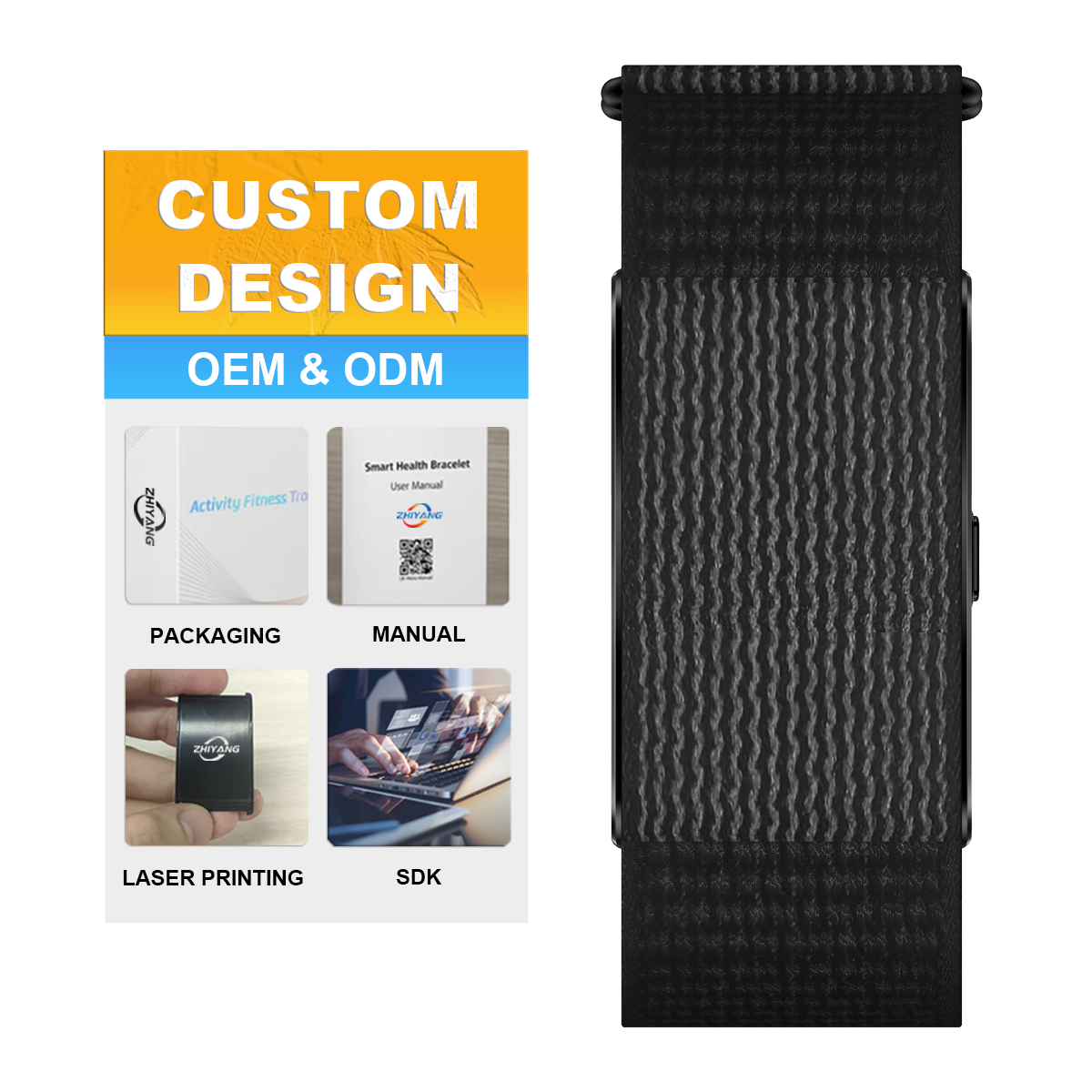 H59Pro Activity Tracker No Display Heart Rate Blood Oxygen Sleep Monitor Waterproof Smart Band Magnetic Charging 180mAh 30 Days