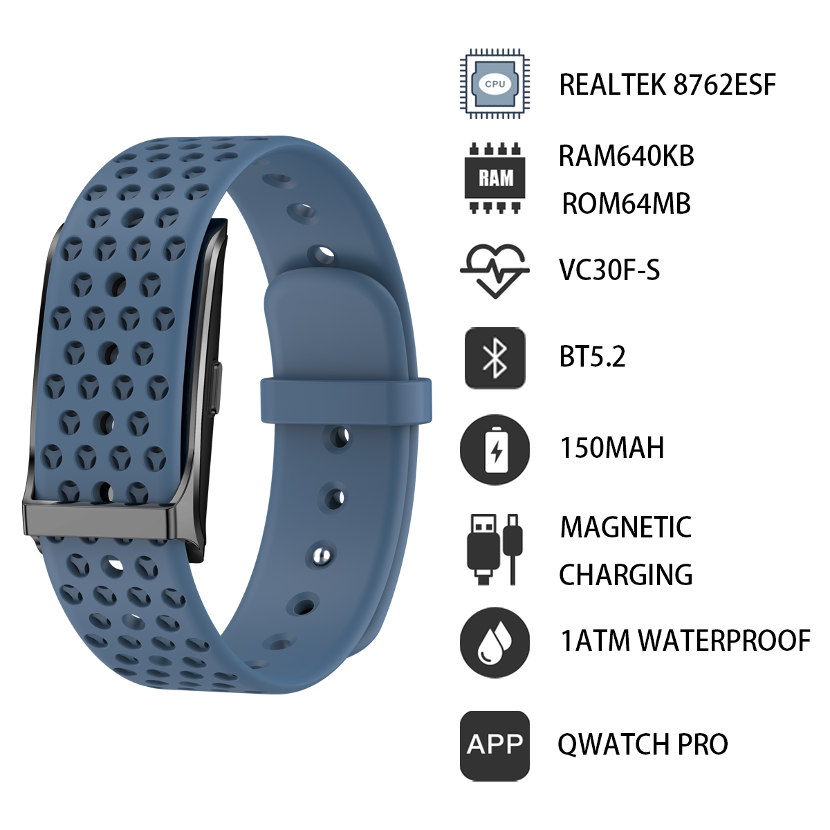 H59 Smart Bracelet Blood Pressure Heart Rate Fitness Tracker Sleep Monitor Waterproof Sport Non Screen Smart Bracelets SDK