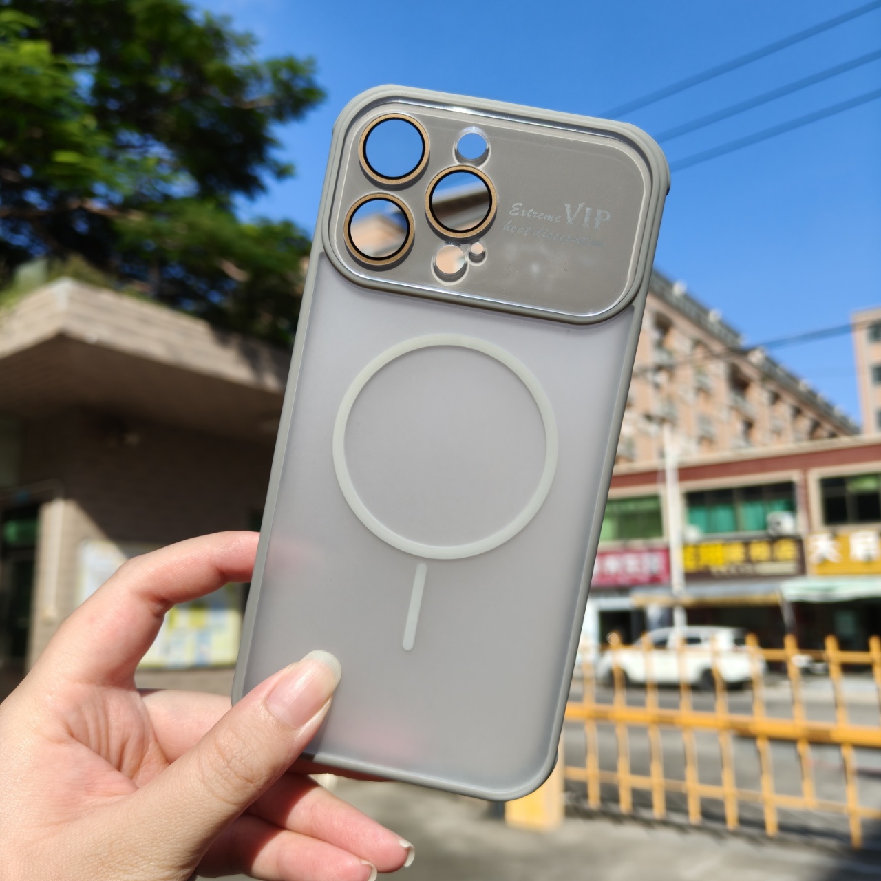 360° All Round Heat Dissipation Transparent Magnetic Anti Drop Acrylic Phone Case for Iphone 15 16 17 Pro Max Protective Case