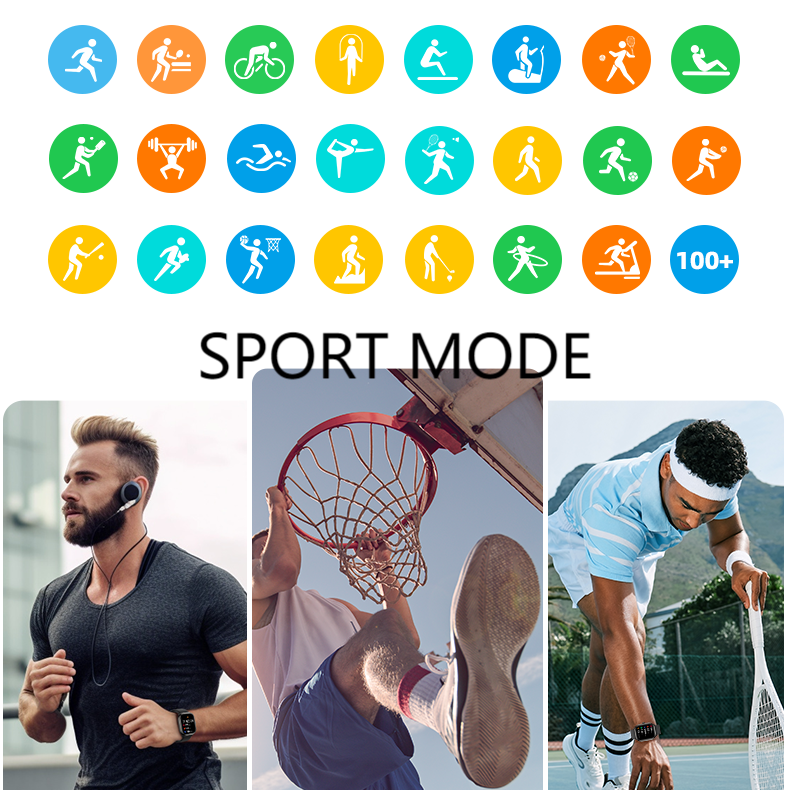 Wearable Devices P101S Android Sport Smart Watch Connected Watch IP68 Waterproof Bt Calling Fashion China Smart Luxury Watches